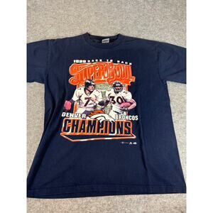 Vintage 90s 1998 NFL Denver Broncos Super Bowl Champions T-Shirt Men XL Football